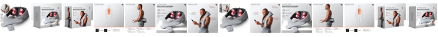 Sharper Image Realtouch Shiatsu Massager, Warming Heat Soothes Sore Muscles, Nodes Feel Like Real Hands, Wireless & Rechargeable